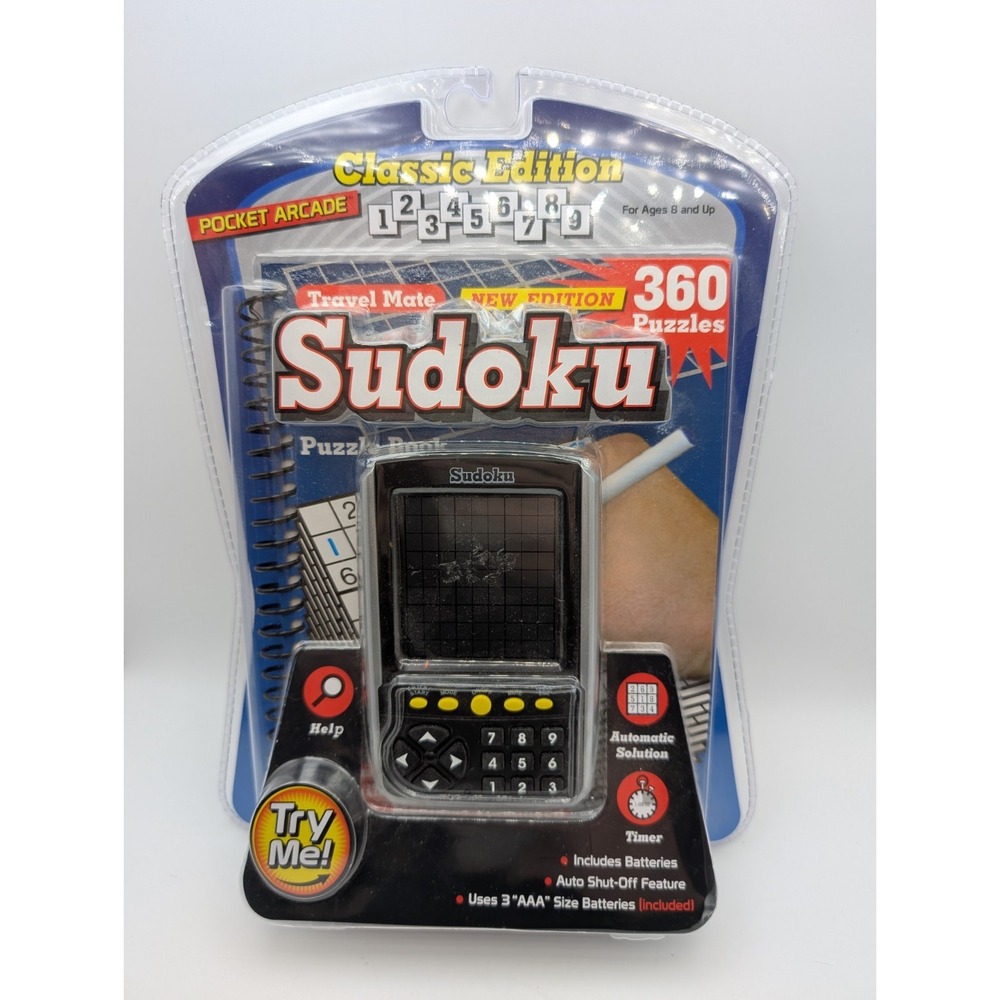Pocket Arcade Sudoku New Edition 360 Puzzles, Brand New Sealed‎ Needs Batteries